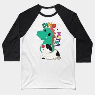 Dino Mite Cat Baseball T-Shirt